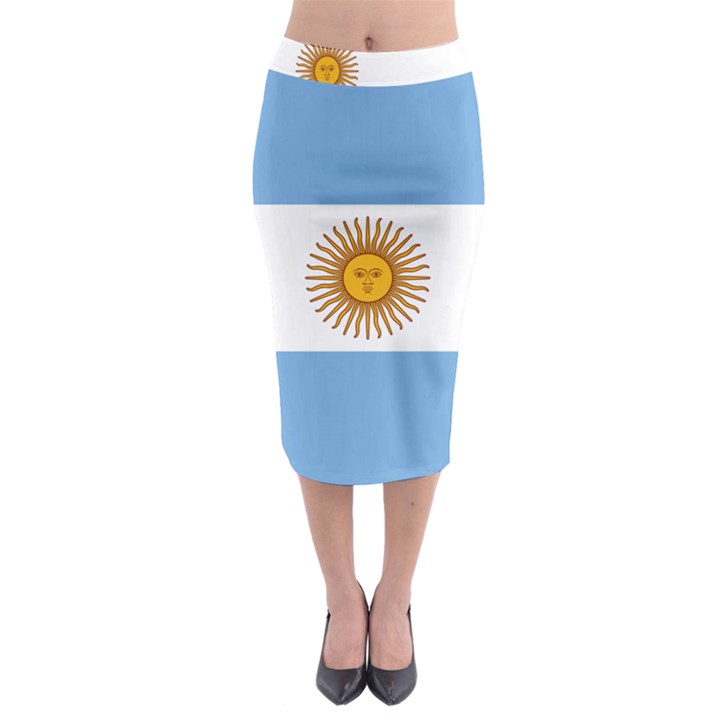 Argentina Flag Midi Pencil Skirt