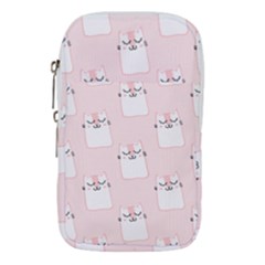 Pattern Pink Cute Sweet Fur Cats Waist Pouch (large) by Pakrebo