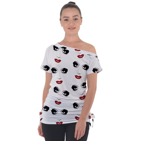 Bianca Del Rio Pattern Tie-up Tee by Valentinaart