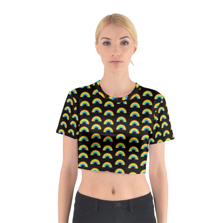 Pride rainbow flag pattern Cotton Crop Top