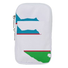 Borders Country Flag Geography Map Waist Pouch (small) by Sapixe