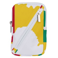 Guinea Flag Map Geography Outline Belt Pouch Bag (large) by Sapixe