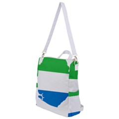 Sierra Leone Flag Map Geography Crossbody Backpack by Sapixe