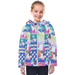 Colorful Crayons                             Kids  Hooded Puffer Jacket by LalyLauraFLM