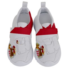 Monaco Country Europe Flag Borders Kids  Velcro No Lace Shoes by Sapixe