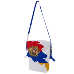 Borders Country Flag Geography Map Folding Shoulder Bag by Sapixe