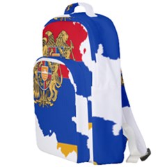 Borders Country Flag Geography Map Double Compartment Backpack by Sapixe