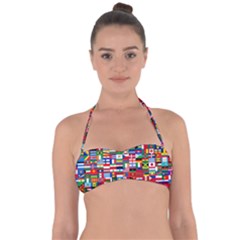 Flags Countries International Halter Bandeau Bikini Top by Sapixe