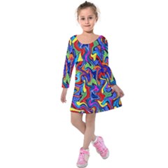 D 7 1 Kids  Long Sleeve Velvet Dress by ArtworkByPatrick