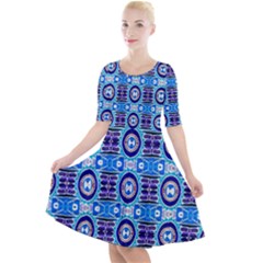 E 6 1 Quarter Sleeve A-line Dress by ArtworkByPatrick