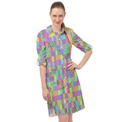 G 9 Long Sleeve Mini Shirt Dress by ArtworkByPatrick