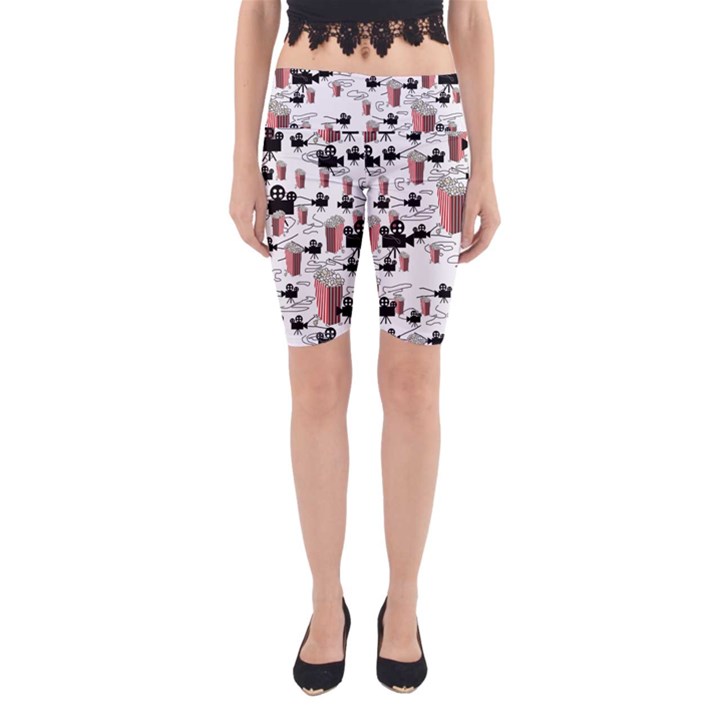 Movies and Popcorn Yoga Cropped Leggings