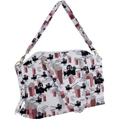 Movies And Popcorn Canvas Crossbody Bag by bloomingvinedesign