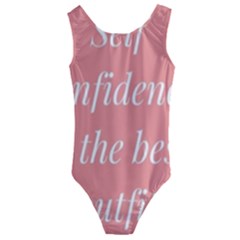 Self Confidence  Kids  Cut-out Back One Piece Swimsuit by Abigailbarryart