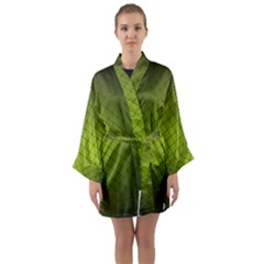 Hexagon Background Line Long Sleeve Kimono Robe by HermanTelo