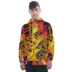 Board Circuits Control Center Trace Men s Front Pocket Pullover Windbreaker by Pakrebo