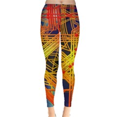 Board Circuits Control Center Trace Leggings  by Pakrebo