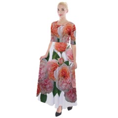 Roses Flowers Arrangement Perfume Half Sleeves Maxi Dress by Pakrebo