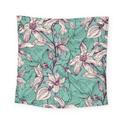 Vintage Floral Pattern Square Tapestry (small) by Sobalvarro