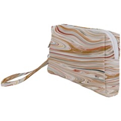 Brown And Yellow Abstract Painting Wristlet Pouch Bag (small) by Simbadda