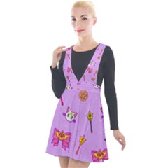 Moon Plunge Pinafore Velour Dress by Mezalola