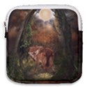 Awesome Wolf In The Darkness Of The Night Mini Square Pouch View1