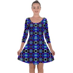 M 4 Quarter Sleeve Skater Dress by ArtworkByPatrick