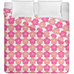 Sakura Flower Pattern Duvet Cover Double Side (king Size) by Simbadda