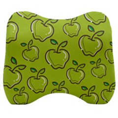 Fruit Apple Green Velour Head Support Cushion by HermanTelo