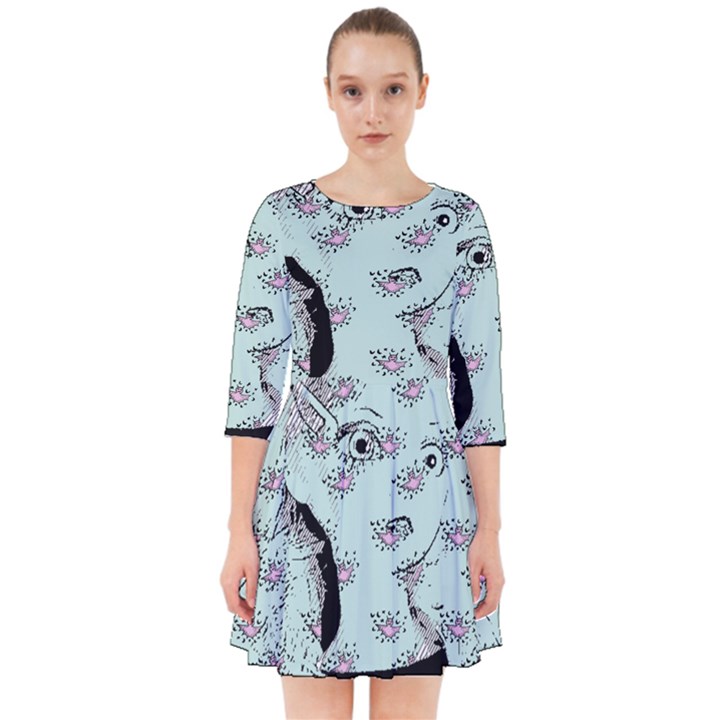 Wide Eyed Girl Smock Dress