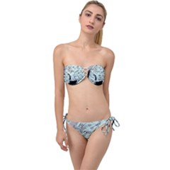 Wide Eyed Girl Twist Bandeau Bikini Set by snowwhitegirl