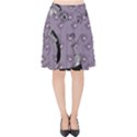 Wide Eyed Girl Grey Lilac Velvet High Waist Skirt View1