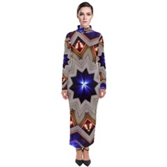 Background Mandala Star Turtleneck Maxi Dress by Mariart