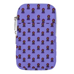 Nerdy 60s  Girl Pattern Purple Waist Pouch (small) by snowwhitegirl