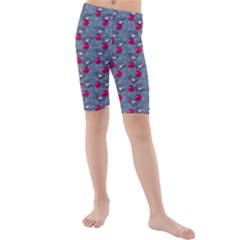 Cherries An Bats Kids  Mid Length Swim Shorts by snowwhitegirl