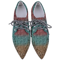 Knitted Wool Ombre 1 Women s Pointed Oxford Shoes by snowwhitegirl