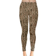 Knitted Wool Brown Leggings  by snowwhitegirl