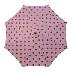 Peach Rose Pink Golf Umbrellas by snowwhitegirl