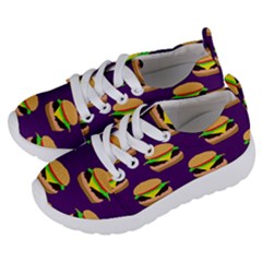 Burger Pattern Kids  Lightweight Sports Shoes by bloomingvinedesign