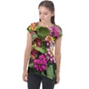 Summer Lantana w Bee Cap Sleeve High Low Top View1