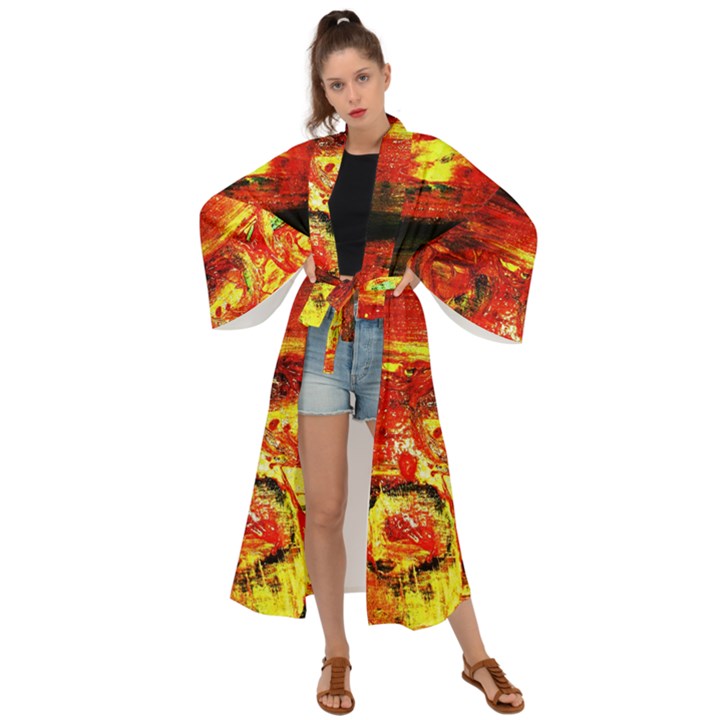 Secret Sign Of Masons Maxi Kimono