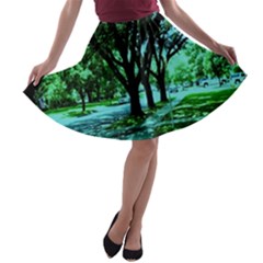 Hot Day In Dallas 5 A-line Skater Skirt by bestdesignintheworld