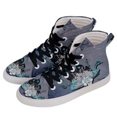 Sport, Surfboard With Flowers And Fish Women s Hi-top Skate Sneakers by FantasyWorld7