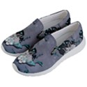 Sport, surfboard with flowers and fish Women s Lightweight Slip Ons View2