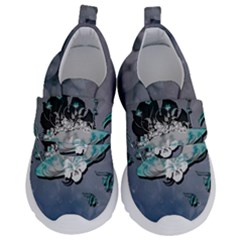 Sport, Surfboard With Flowers And Fish Kids  Velcro No Lace Shoes by FantasyWorld7