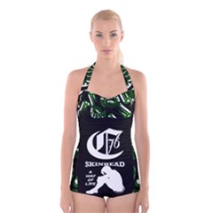 Combat76 A Way Of Life Boyleg Halter Swimsuit  by Combat76clothing