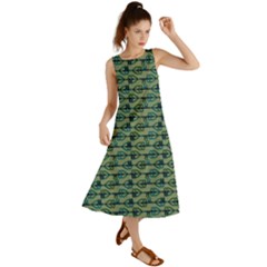 Stamping Heart Love Summer Maxi Dress by Bajindul