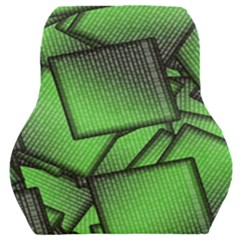 Binary Digitization Null Green Car Seat Back Cushion  by HermanTelo