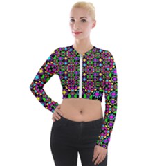 Colorful 58 Long Sleeve Cropped Velvet Jacket by ArtworkByPatrick