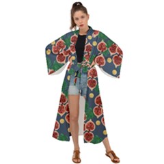 Figs And Monstera  Maxi Kimono by VeataAtticus